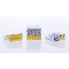 IDEAL 30-1034 Push-In Connector 4 Port Yellow