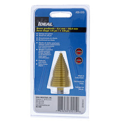 Ideal 35-515 Drill Bits, IDEAL Step Drill, 1/4 to 1-1/8 inch, 16 Hole Sizes