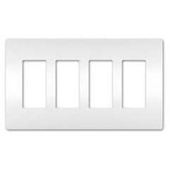 Pass & Seymour RWP264W Screwless Wallplate 4 Gang 8.59 Width x 4.94 Height