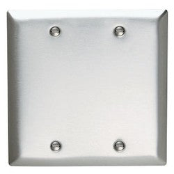 Pass & Seymour SS23 Wallplate Blank 2-Gang Box Mount