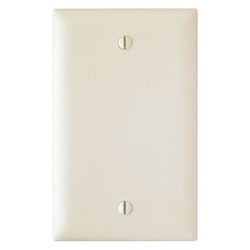 Pass & Seymour TP13LA Wallplate, Blank, 1-Gang, Box Mount, Nylon, Standard - Light Almond