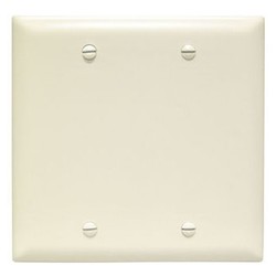 Pass & Seymour TP23LA Wallplate, Blank, Box Mount - Light Almond