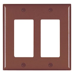 Pass & Seymour TP262 Decorator Wallplate, Unbreakable, 2-Gang