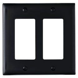 Pass & Seymour TP262BK Decorator Wallplate Unbreakable 2-Gang Replacement MPN