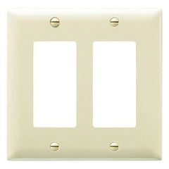 Pass & Seymour TP262I 2-Gang Wallplate Standard Nylon Ivory