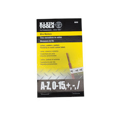 Klein Tools 56253 Wire Marker Book, Black Letters, Numbers and Symbols