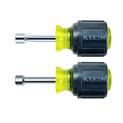 Klein 610M Magnetic Stubby Nut Driver Set 1-1/2 Inch Shaft 2 Piece