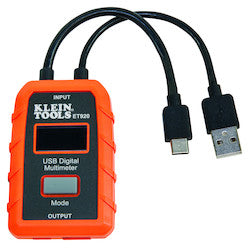 Klein ET920 USB Digital Meter, USB-A and USB-C