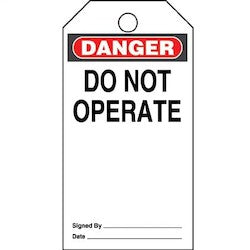 Panduit PVT-15 Identification Tag Do Not Operate