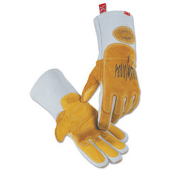 Caiman 1868-L Revolution Welding Gloves Goat Grain Leather Large White/Brown