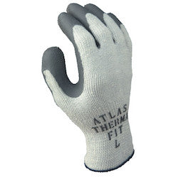 Showa 451L-09 Atlas Therma-Fit Latex Coated Gloves Large Gray/Light Gray