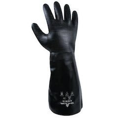 SHOWA 6797R-10 Neoprene Elbow-Length Gauntlet Gloves Black Rough Large