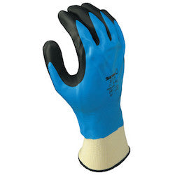 Showa 377XL-09 Foam Grip 377 Nitrile-Coated Gloves X-Large Black/Blue