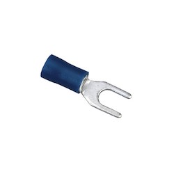 Ideal 83-7161 Insulated Vinyl Spade Terminal 16-14 AWG 8 IN Stud Tin Plated Brass