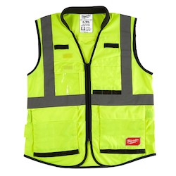 Milwaukee 48-73-5082 High Visibility Yellow Performance Safety Vest - L/Xl (Csa)