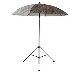 LAPCO UM7ACC Heavy-Duty Construction Umbrella 7 Feet Camo Acrylic Coated Canvas Includes Extension Pole Case