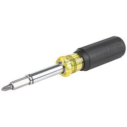 Klein Tools 32500MAG Magnetic Multi-Bit Screwdriver/Nut Driver 11-in-1 with Cushion Grip Handle