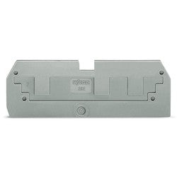 WAGO 282-358 STEP-DOWN COVER PLATE W/ 3-COND 282-681 TERM BLKS 1MM THICK, GRAY