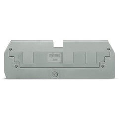 WAGO 282-358 STEP-DOWN COVER PLATE W/ 3-COND 282-681 TERM BLKS 1MM THICK, GRAY