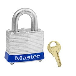 Master Lock 3BLU 3 Reinforced Laminated Steel Padlock 1-9/16 in Body Width