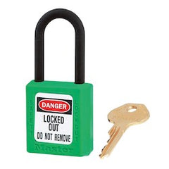 Master Lock 406GRN Safety Padlock Keyed Different 1-1/2 inches Wide