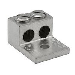 Ilsco AU-0 Mechanical Lug, 2-Conductor, 1-Hole Mount, Aluminum, 14-1/0 AWG