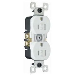 Pass & Seymour 3232TRWRW Weather Resistant Duplex Receptacle, 125VAC, 15A, NEMA 5-15R