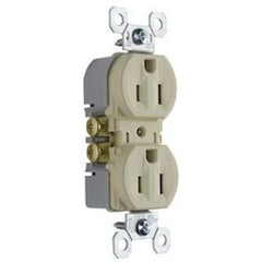 Pass & Seymour 3232TRI Duplex Grounding Tamper Resistant Straight Blade Receptacle 125 VAC 15 A 2 Poles 3 Wires