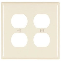 Pass & Seymour TP82LA Wallplate Duplex Receptacle Nylon Standard - Light Almond