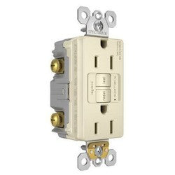 Pass & Seymour 1597-LA Duplex Self-Test GFCI Receptacle 15A 125V Light Almond