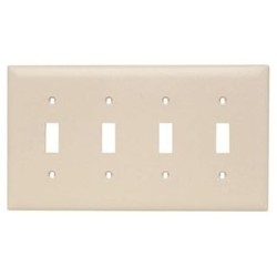 Pass & Seymour TP4LA Standard Wallplate 4 Gang 4 Toggle