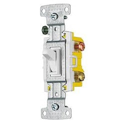 Hubbell RS315W RESI TOG SWITCH 3 WAY 15A 120V WH