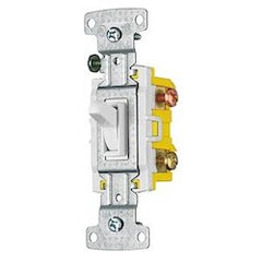 Hubbell RS315W RESI TOG SWITCH 3 WAY 15A 120V WH