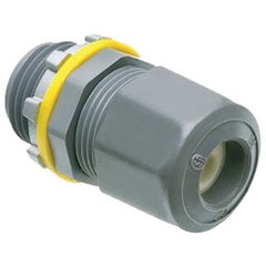 Arlington NMUF75 Non-metallic, 3/4 UF connector with low profile design for smaller and standard sized underground feeder cable