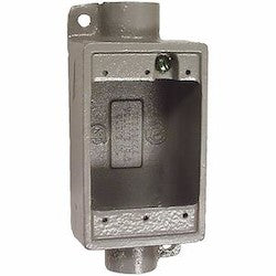 Killark FDC-2 Junction Box, Feed Thru, 1 Outlet, 3/4 in Hub Size