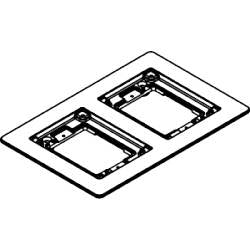 Wiremold 827B 2-Gang Combination Carpet and Tile Flange