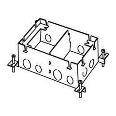 Wiremold 880S2 Steel DP Floor Box 2-Gang Omnibox