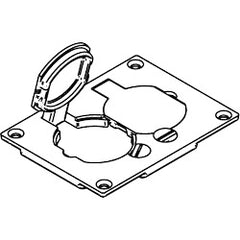 Wiremold 828PR-BLK Polycarbonate Duplex Plate Omnibox Black