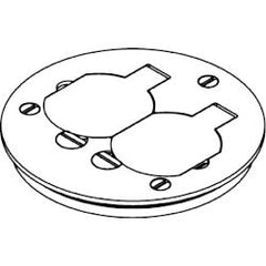 Wiremold 895T Brass Tile Duplex Receptacle Plate - 4-1/4 Inch