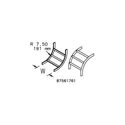 Hoffman LOB12BLK Ladder Rack Curved Sections (cULus Classified) Steel Black