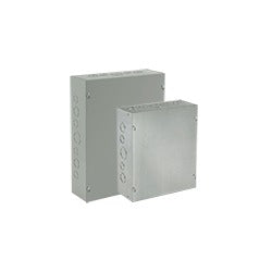 HOFFMAN ASE6X6X6 Pull/Junction Box, Screw-Cover, Type 1, 6H x 6W x 6D, Steel, with knockouts