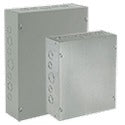 HOFFMAN ASE6X6X6 Pull/Junction Box, Screw-Cover, Type 1, 6H x 6W x 6D, Steel, with knockouts