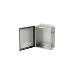 Hoffman A606CHNFSS6 Junction Box, Type 4x Continuous-Hinge Cover with Clamps Stainless Steel type 316L 6 H x 6 W x 4 D