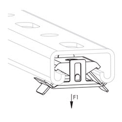 NVENT CADDY SLICK250 Slick Nut, Polyamide, Spring Steel, 1/4 Hole, Threaded