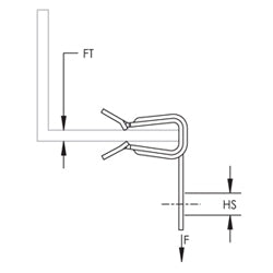 nVent CADDY 4H58 Hammer-On Flange Clip, 5/16 to 1/2 Flange