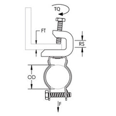 nVent CADDY BC200CD1B conduit to beam clamp 3/4 EMT 3/4 rigid 1/2 max flange