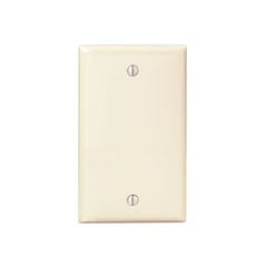 Leviton 80714-I 1-Gang No Device Blank Wallplate Standard Size Box Mount Ivory