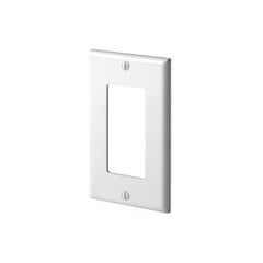 Leviton 80401-NW 1-Gang Decora Wallplate, Standard Size, White