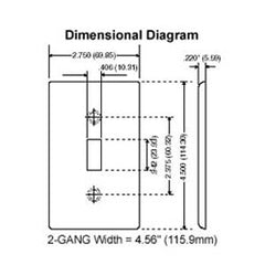 Leviton 80714-I 1-Gang No Device Blank Wallplate Standard Size Box Mount Ivory