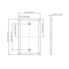 Leviton 84014 1-Gang No Device Blank Wallplate, Standard Size, 430 Stainless Steel